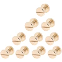 B Blesiya 10x Tornillos de Encuadernación de Latón Remache de Clavos Tornillo de Chicago Antioxidante para Artesanía de…